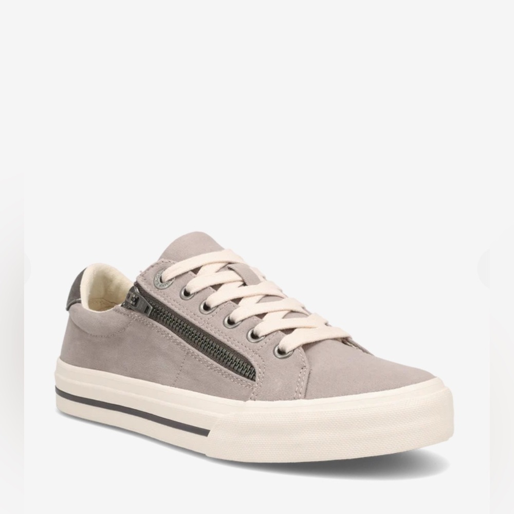 Taos Footwear Light Gray Sneakers with Zipper